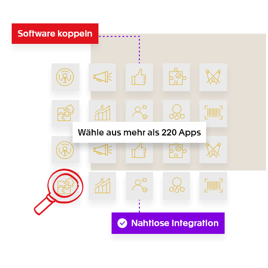 Verknüpfen Sie die Software Ihrer Wahl